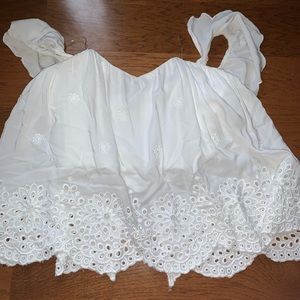 White off the shoulder top
